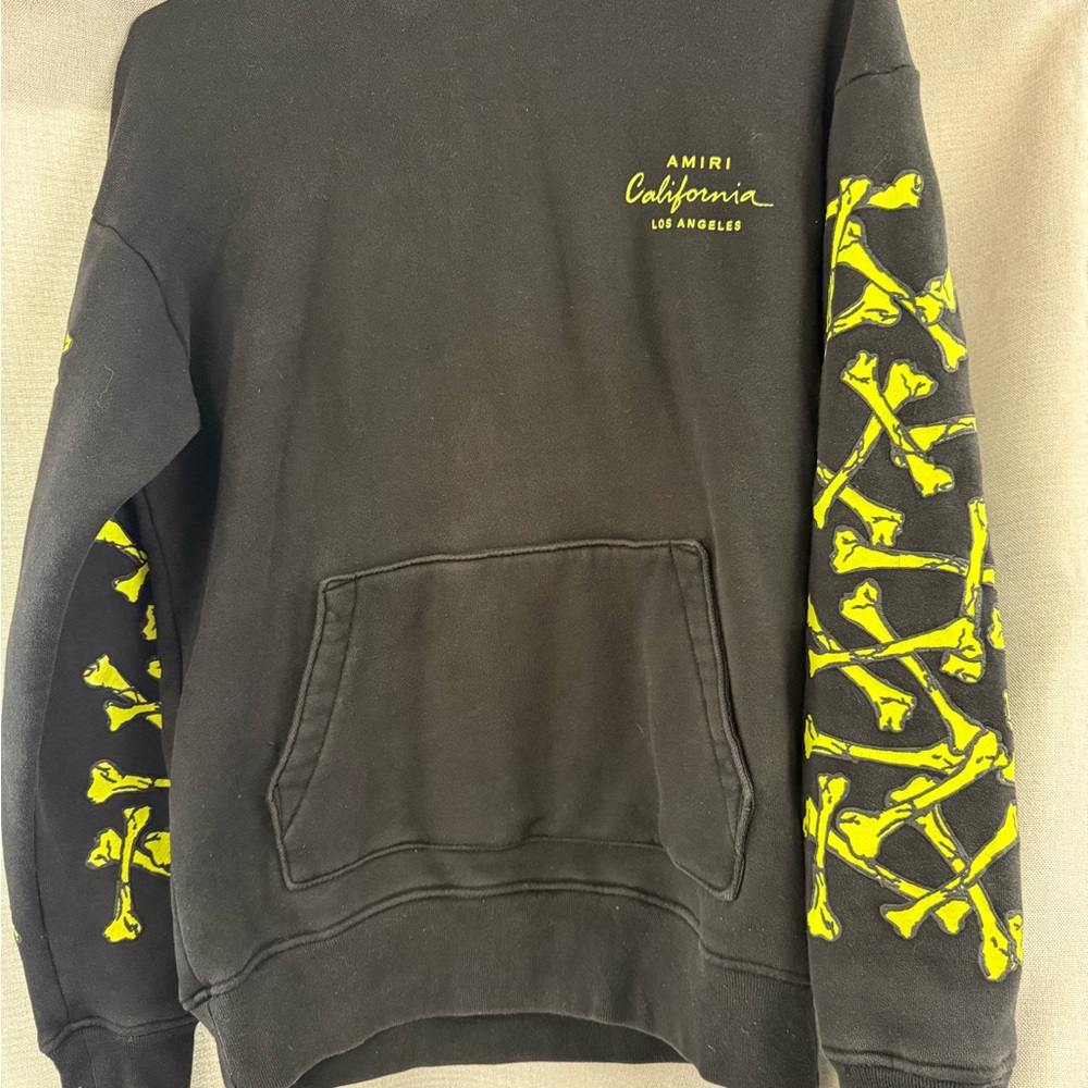 AMIRI Black and Yellow Sweater with Neon Accents